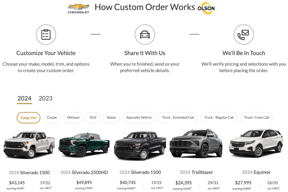 Custom Order Your Vehicle