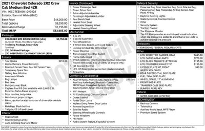 2021 Chevrolet Colorado ZR2
