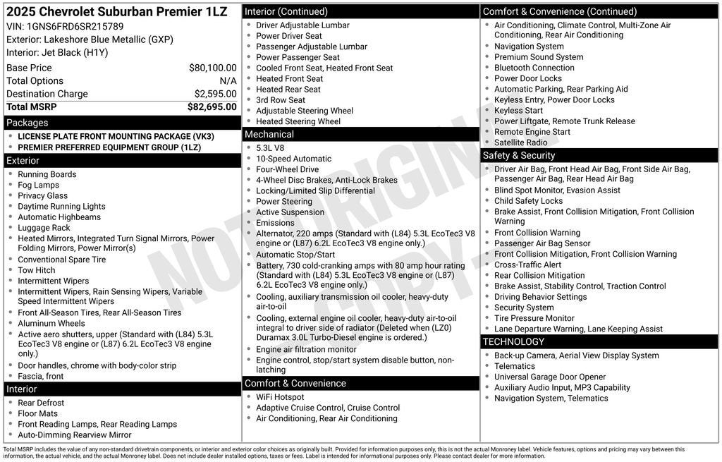 2025 Chevrolet Suburban Premier
