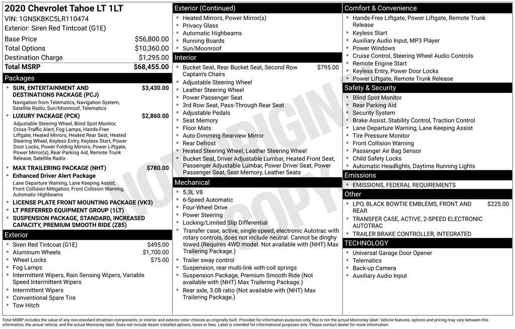 2020 Chevrolet Tahoe LT