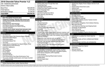 2018 Chevrolet Tahoe Premier