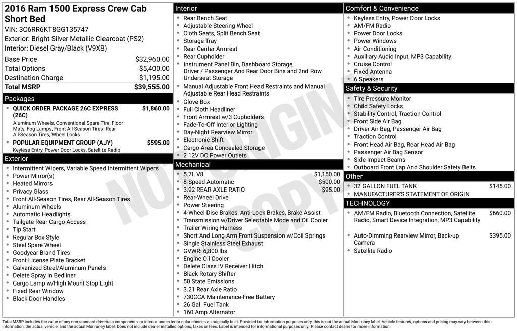 2016 RAM 1500 Express
