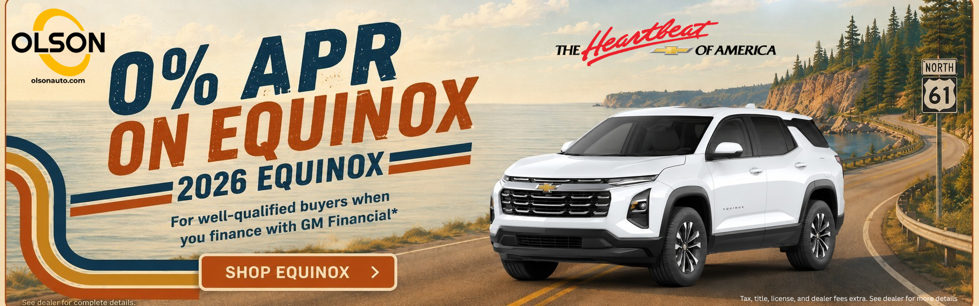 0% apr for 36 months on New Equinox