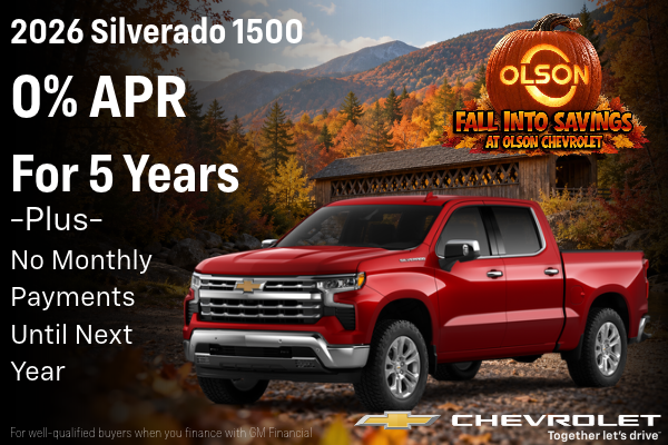 OCTOBER - Silverado Savings 0% APR