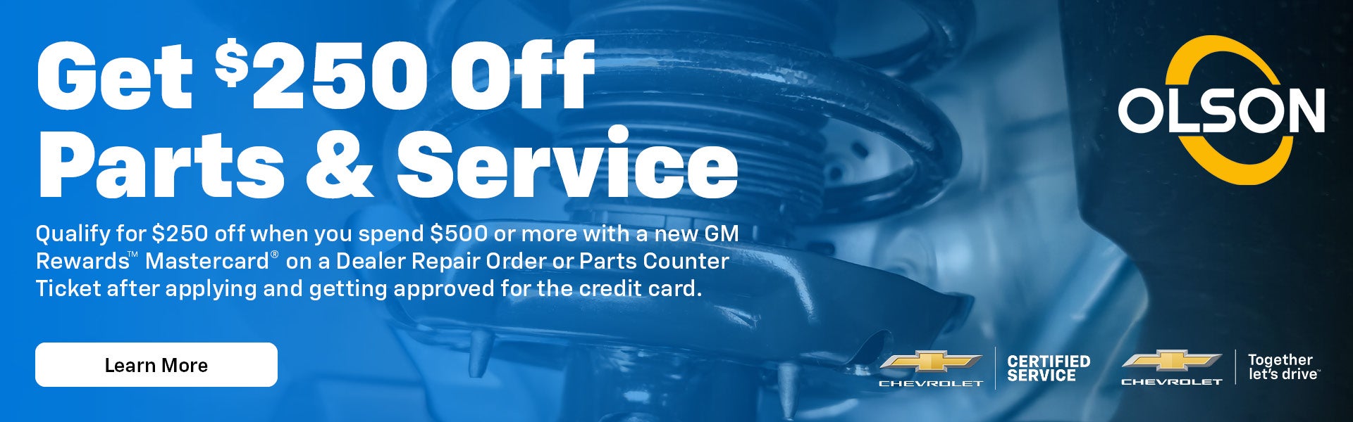 Get $250 Off Parts & Service