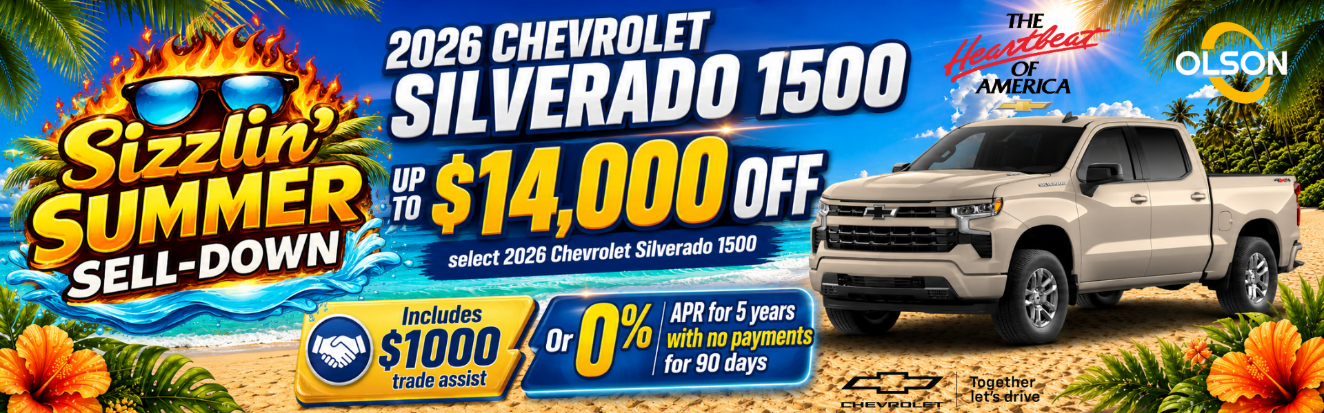 0% apr for 60 months on New Silverado 1500