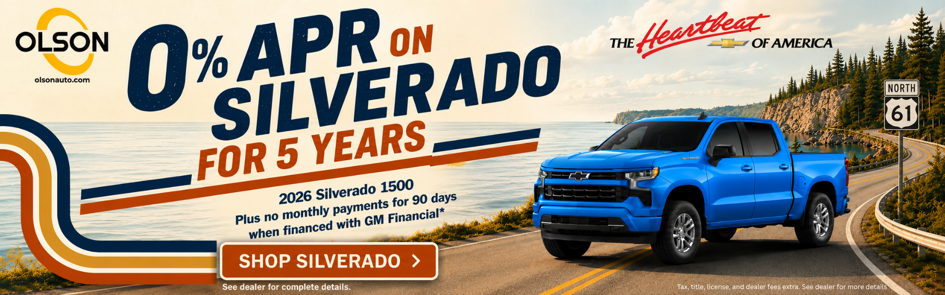 0% apr for 60 months on New Silverado 1500