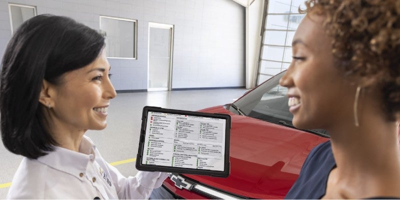 chevy service inspection tablet 