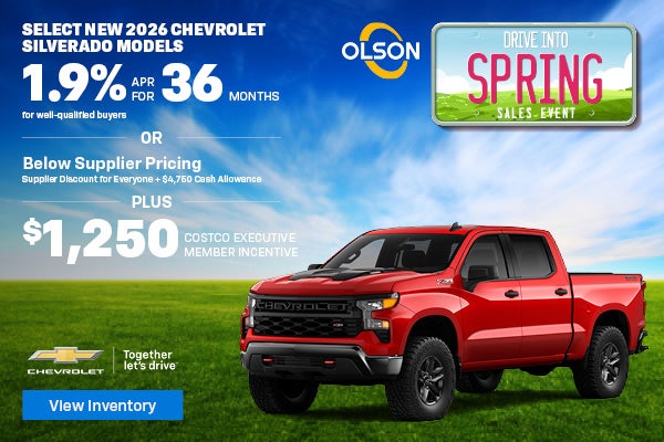 Select New 2026 Chevrolet Silverado Models