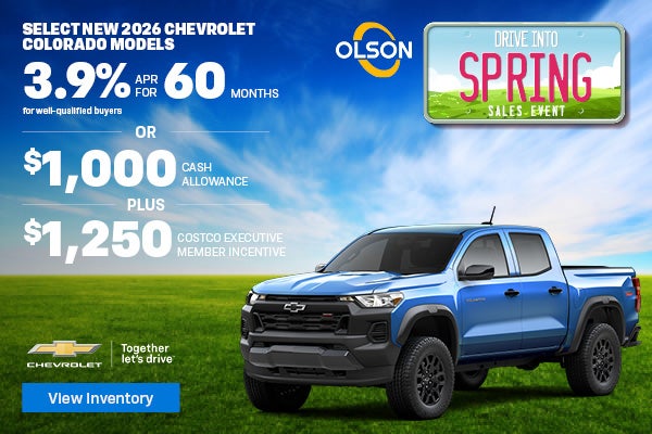 Select New 2026 Chevrolet Colorado Models