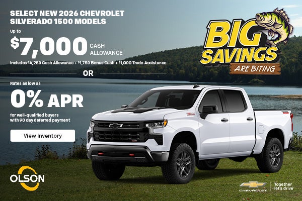 Select New 2026 Chevrolet Silverado 1500 Models