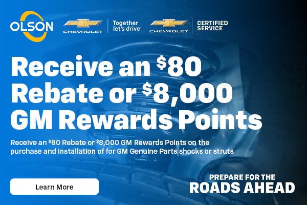 Receive an $80 Rebate or $8,000 GM Rewards Points