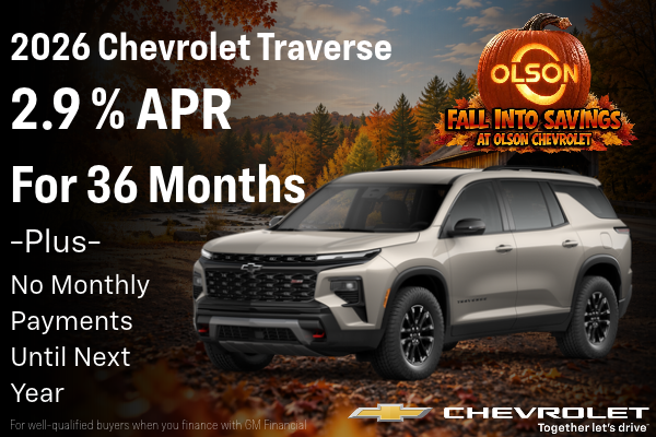OCTOBER - TRAVERSE 2.9% apr 